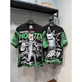 American asaali character print short sleeve t-shirt & trendy shorts set - summer collection