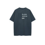 Ac letter print high street washed distressed vintage oversized short sleeve couple t-shirt