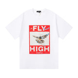 Purple br@nd comfy basics letter logo printing short-sleeved fog american street t-shirt