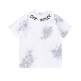 Spring/summer ow splatter graffiti arrow graphic crewneck short sleeve tee