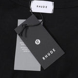 Rhude T Shirts Windowsill Seaview Printing Cotton Casual Short Sleeve Men and Women