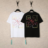 【eu size】authentic off-white print watercolor splatter gradient arrow graffiti ow short sleeve couple tee