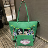 Chh Chrome Heart Leather Bag Embroidered Shoulder Bag Tote Bag