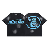 pa long sleeve t-shirt palm tree back letter big logo bat sleeve os dropped shoulders