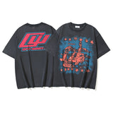 Spring/summer ow splatter graffiti arrow graphic crewneck short sleeve tee