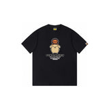 Top-tier! sanrio ou family summer bape seamless crewneck g pure cotton short-sleeve t-shirt for men