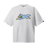Bbc american high street ice cream flying dog printing short sleeve t-shirt casualshortsloose half lengthjeans summer