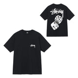 Summer running volume stussy short-sleeved t-shirt dice black eight ice cream comfy basics american couple summer t