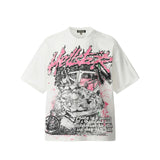 Cross-border wholesale basketball star series short-sleeved tee james star portrait heavy industry washed couple wide