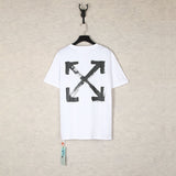 【eu size】authentic off-white print watercolor splatter gradient arrow graffiti ow short sleeve couple tee