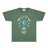 Casablanca T Shirts Fashion Print Street