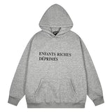 Erd melancholy rich second generation loose washed distressed pig head human face color matching hole hooded sweatshirt zipper