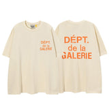 Export american retrog@llery short-sleeved t-shirt boys ins high street loose couple half-sleeved women d