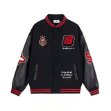 Unisex Baseball Jersey Embroidered Badge Alphabet Baseball Jacket