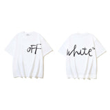 European and american spring/summer ow gradient arrow graphic crew neck short sleeve t-shirt