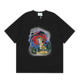Summer collection: casa casablanca print oversized short-sleeve t-shirt - premium heavyweight cotton
