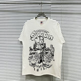 American asaali retro celebrity portrait print short sleeve men's 100% cotton t-shirt