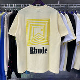 Rhude T Shirts Chevron Logo Repeat