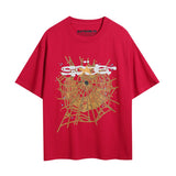 Spder hip hop singer young thug foam letter couple t-shirt pink short