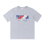 Cross-border trade trapstar rainbow letter gradient towel embroidery short sleeve t-shirt & fog high street shorts set