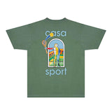 Casablanca T Shirts Fashion Print Street