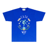 Casablanca T Shirts Fashion Print Street