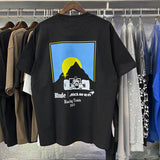 Rhude T Shirts Racing Printed Cotton Casual Short Sleeves Men and Women