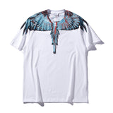 Marcelo classic phantom wings t-shirt - colorful feather lightning blade design - perfect for couples (mb short sleeve)