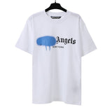 wholesale pa angel coconut tree flame letter logo graffiti paint short-sleeved t-shirt