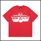 Hs american high street retro washed portrait short-sleeved t-shirt long sleeves sweatshirt hoodie