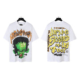 american trend high quality loose t-shirt pure cotton front and rear high-definition printing casualcoupletrendy short sleeves