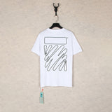 【eu size】authentic off-white print watercolor splatter gradient arrow graffiti ow short sleeve couple tee
