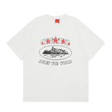 Wholesale foreign trade alcatraz basic series short-sleeve corteiz phantom letter logo print t-shirt