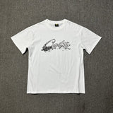 Wholesale foreign trade corteiz devil's island letter logo print short sleeve fog high street couple oversized t-shirt