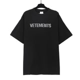 Vtm letter american style no photo printing loose washed distressed short sleeve t-shirt couple outfit