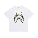 Cross-border wholesale summer classic ape camo lightning print cotton short sleeve t-shirt