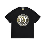 Cross-border wholesale summer classic ape camo lightning print cotton short sleeve t-shirt