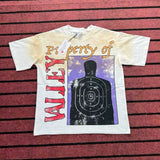 valley washed distressed printed short-sleeved hip-hop loose street t-shirt hooded