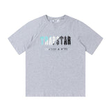 Cross-border trade trapstar rainbow letter gradient towel embroidery short sleeve t-shirt & fog high street shorts set