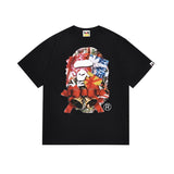 Cross-border wholesale summer classic ape camo lightning print cotton short sleeve t-shirt