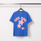 Spder hip-hop singer hotfix rhinestone foil letter print short sleeve t-shirt & rhinestone embellished shorts set (couple's style)