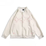 Unisex Baseball Jersey Casual Loose Vintage Embroidered Jacket Cardigan Jacket