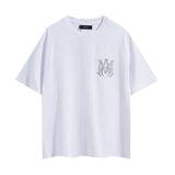 Wholesale foreign trade amir washed distressed tiger head number & letter logo short sleeve t-shirt
