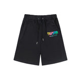 Factory direct trapstar rainbow letter gradient towel embroidery short sleeve t-shirt & fog high street shorts set