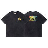 Wholesale gallery dept washed distressed short-sleeved american trendy retro skull printing couple wear looset