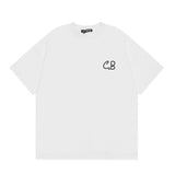 Wholesale export cole buxton minimalist cursive signature print short sleeve t-shirt - high street style