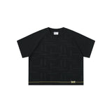 High-quality, niche, premium american-style short-sleeve t-shirt with trendy sanskrit letter print