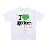 Spder hip hop singer youngthug foam letter couple short-sleeved t-shirt full of diamonds shorts