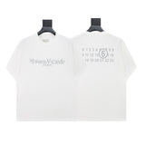 Mm series export wholesale margiela simple style digital four-corner mark couple short-sleeved t-shirtpure cotton high quality