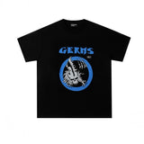Erd: brooding rich kid - american retro portrait print rock 'n' roll hip-hop pocket oversized short sleeve tee